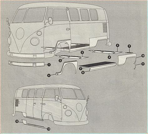 1969 vw bus sheet metal|1967 VW sheet metal catalog.